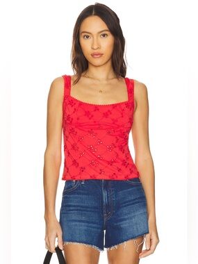 Free People - Full Bloom Cotton Eyelet Cami- Size XL - ❤️
